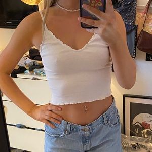 brandy melville white tank top